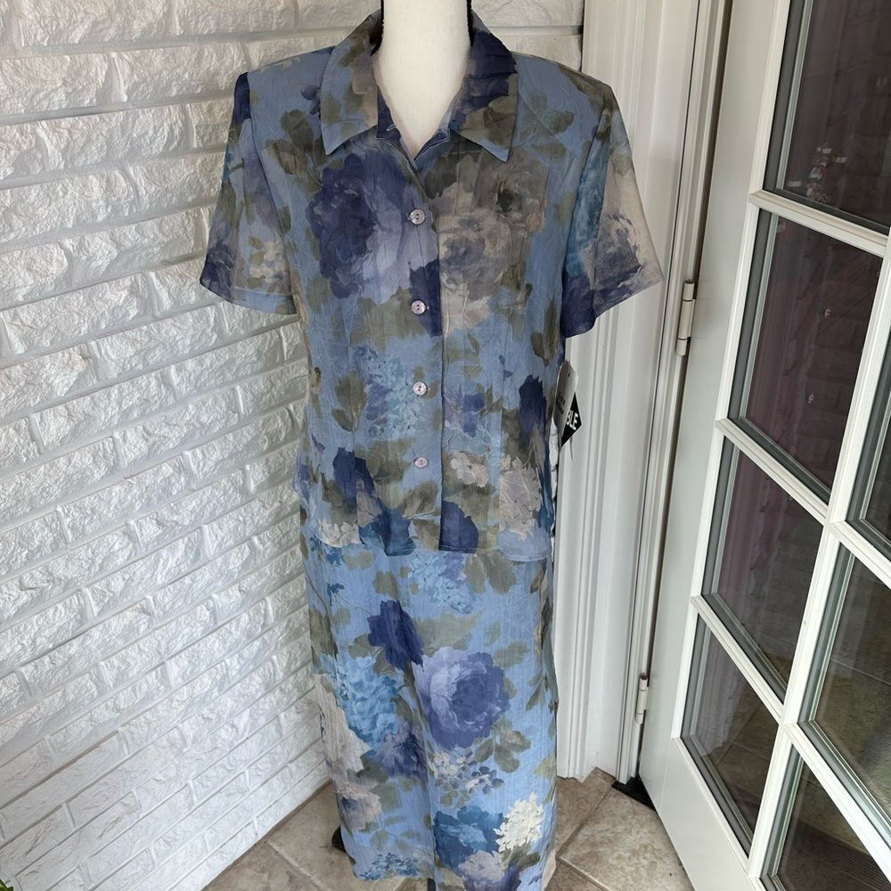 Blue Floral Dress - Picture 5 of 7